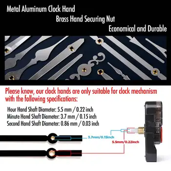 MCDFL Siyah Saat Eller Duvar Mekanizması Antika Saatler İğneler Clockwork Mekanik Motor Makine Kendinden Montaj Kiti Parçaları