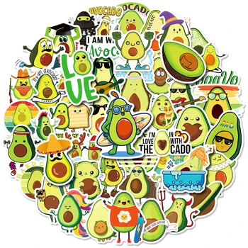 10/30/50 Adet Sevimli Karikatür Meyve Avokado Avokado Yaratıcı Doodle Çıkartmalar Dekoratif Bagaj Kask Araba Motosiklet Çıkartmalar