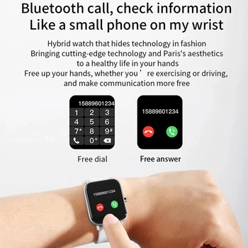 2022 Yeni akıllı saat Erkekler Bayanlar Bluetooth Çağrı 1.54 İnç Tam Dokunmatik Ekran Spor Spor Bayanlar akıllı saat Android IOS İçin 1