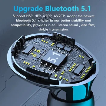 M10 TWS kablosuz kulaklıklar Su Geçirmez 9D Stereo Bluetooth 5.1 Dokunmatik Kontrol LED Ekran Kulakiçi Kulaklıklar Hızlı Şarj Kulaklık 5