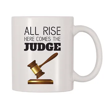 Kişilik Kupa Tüm Yükselişi Burada Geliyor Yargıç Kahve Kupa Komik süt kupası 11 Ons İlham En İyi Hediye