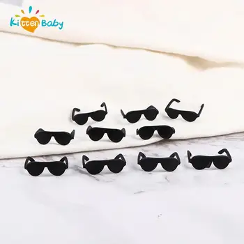 10 adet / grup Moda Bebek Serin Gözlük Güneş Gözlüğü Retro Bebek Gözlük Oyuncak Fotoğraf Sahne