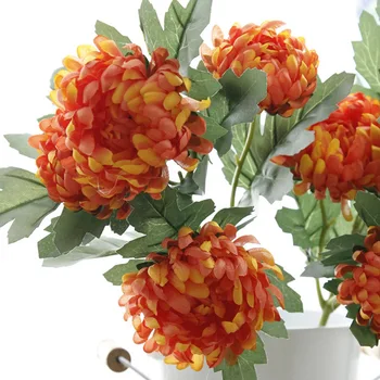 Büyük Marigolds Krizantem Yapay ipek Çiçekler flores güz ev düğün DIY süslemeleri sahte bitkiler şube çelenk fleur