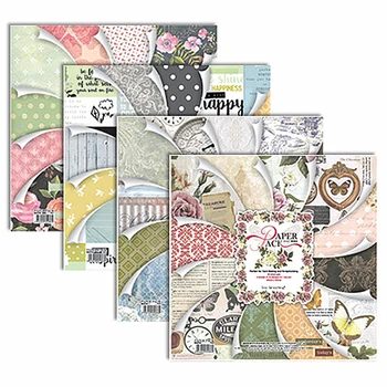12 İnç 25 adet koleksiyon defteri kağıdı Pad Çiçek Kalıp Kesim Kağıt Pedi Paketi Karalama Defteri Seti Retro Çiçek Bahçe Arka Plan Kağıt 5