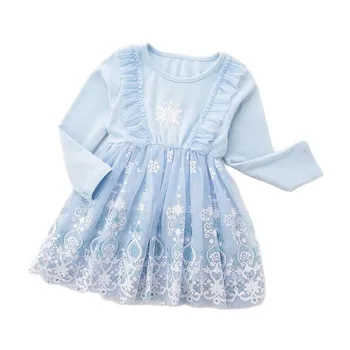 Prenses Elbise Yeni Yıl 2022 Bahar Yürüyor Çocuk Moda Elbise Kız Elbise Çocuk Rahat Doğum Günü Partisi Kostüm 2-7Y 2
