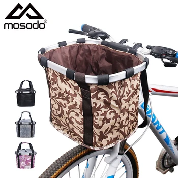 Mosodo Bisiklet Ön Sepet Pet Köpek taşıma torbaları Kılıfı Bisiklet Gidon Pannier Alüminyum Çerçeve Raf Bisiklet Çantası alışveriş el çantası