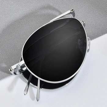 FONEX Saf Titanyum Polarize Güneş Gözlüğü Erkekler Katlanır Klasik Havacılık güneş gözlüğü Erkekler için Aviador Yüksek Kaliteli Erkek Shades 838 1