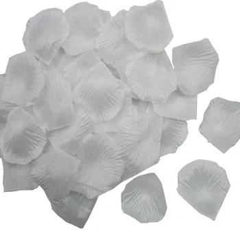1000 adet (100 adet*10 paket) beyaz yapay İpek Gül Yaprakları Düğün sevgililer Günü partisi dekorasyon