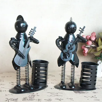 Müzisyenler Figürler Sanat Süslemeleri Mini Demir Müzik Grubu Heykelcik Metal Müzisyen Modeli Yaratıcı Demir El Sanatları Ofis Ev Dekor