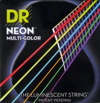 DR Dizeleri Neon Hi-Def K3 Kaplı Orta Akustik Gitar Dizeleri 12-54