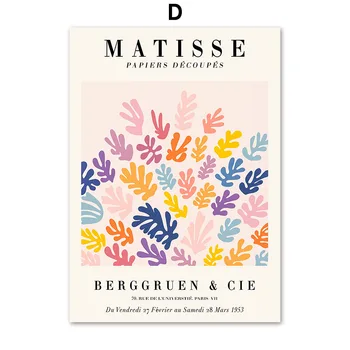 Matisse Kadın Mercan Kuş Soyut Tarzı duvar sanatı tuval yağlıboya İskandinav Posterler Ve Baskılar Duvar Resimleri Için Oturma Odası Dekor 2