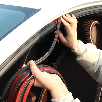Araba Kapı kauçuk conta şeritleri Otomatik Çift Katmanlı Sızdırmazlık Çıkartmalar Kapı Gövde Ses Yalıtımı Weatherstrip Otomobil Aksesuarları