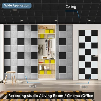 Ses Geçirmez Duvar Panelleri Müzik Stüdyosu Akustik Tedavi Ses Yalıtımı Tavan Akustik Emme Paneli Ev Aksesuarları