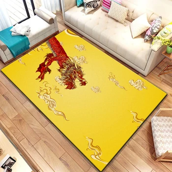 Çin ejderha HD özel halı ev dekor kamp mat mutfak mat tuvalet zemin matı yoga mat kilim oturma odası sevimli halı 0
