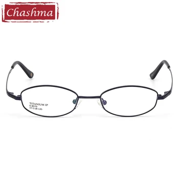 Erkekler Küçük Daire Reçete Gözlük Kadınlar Oval gözlük çerçeveleri Saf Titanyum Gözlük Çerçevesi Yüksek Derece 4
