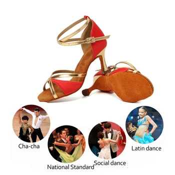 Kadın Latin Dans Ayakkabıları Yüksek Topuk Dans Ayakkabıları Tango Yumuşak Alt Latin Ayakkabı 5/7/8. 5 cm Kız Salsa Balo Salonu kutup Dans Ayakkabıları spor