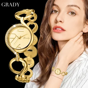 Altın izle lüks moda elmas izle kadın kol saati kız çocuk saatleri ücretsiz kargo hediye sevgilisi bayanlar kuvars saatler 1