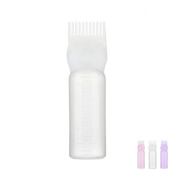 Boş Saç Boyası aplikatörlü şişe Fırça Dağıtım Salon Saç Boyama Boyama Şişeleri Kuaförlük Şekillendirici Aracı 120ML 0