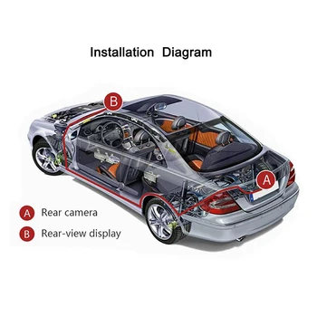 7 inç Renkli TFT LCD Araç Monitör Dikiz Dikiz Ekran için araç geri görüş kamerası Park Yardım Sistemi