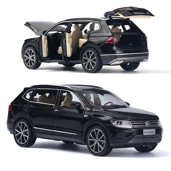 1:32 Volkswagen Tiguan Çinko Alaşım pres döküm model araç Ses Ve ışık İçin Geri Çekin çocuk oyuncakları Araba Diecast Oyuncak Araç A139 0