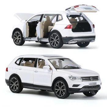 1:32 Volkswagen Tiguan Çinko Alaşım pres döküm model araç Ses Ve ışık İçin Geri Çekin çocuk oyuncakları Araba Diecast Oyuncak Araç A139 2