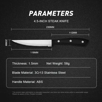 Üst biftek bıçağı Seçtikleri Ekstra keskin Bıçak 4/6 Adet Paslanmaz Çelik Tırtıklı Sığır Eti Dilimleme Bıçağı Çok Amaçlı Bıçaklar Sofra