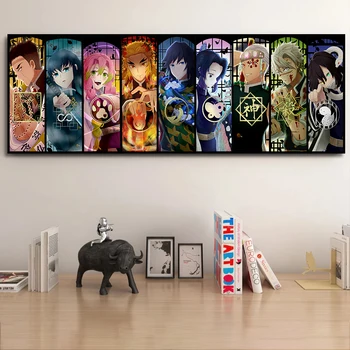 Anime Hayalet Avcısı Tuval Boyama Tanjiro Nezuko Karakter Posteri Resim Duvar Sanatı Baskılar Ev çocuk Odası Dekorasyon Duvar