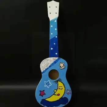 21 İnç Ukulele Dıy Kiti Hawaii Gitar Ukulele El İşi Desteği Boyama Çocuklar çocuk oyuncağı Meclisi Acemi Amatör T7x7 0