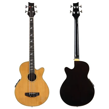 4 dize Elektrik Akustik Bas Gitar 5 dize 43 inç Parlak Ladin Ahşap Üst Halk Bas Gitar EQ İle 5