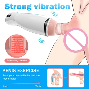 Güçlü Titreşim Otomatik Masturbator Kupası Erkekler için Ses Etkileşimi Gerçek Vajina Cep Pussy Oral Seks Makinesi Yetişkin Oyuncaklar 3