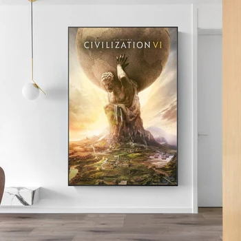 Sid Meier Medeniyet VI video oyunu Tuval Poster Ev duvar tablosu Dekorasyon (Çerçeve Yok) 2
