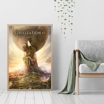 Sid Meier Medeniyet VI video oyunu Tuval Poster Ev duvar tablosu Dekorasyon (Çerçeve Yok) 4