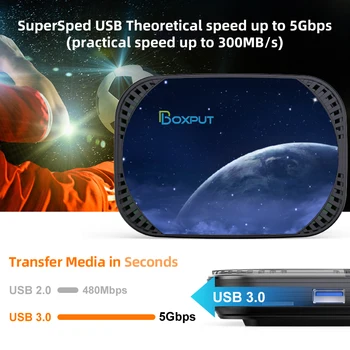 BOXPUT BP4 TV KUTUSU Android 11 Amlogic S905X4 Çift Wifi AV1 Desteği 4K Google Ses Asistanı Medya Oynatıcı HK1 RBOX X4 / X4S
