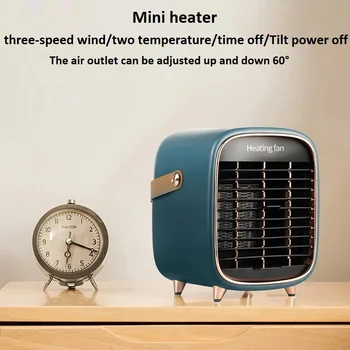 Elektrikli ısıtıcı kış masaüstü ısıtma 3 hız ayarı dilsiz hızlı ısı termostatı ısıtıcı fanı ev odası ofis için