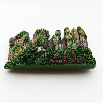 QIQIPP El-boyalı manyetik buzdolabı çıkartmalar turizm hatıra dekoratif el sanatları Tianmen Dağ 2