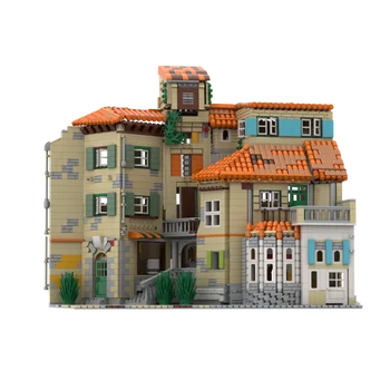 MOC Şehir Sokak Sahne İtalyan Tarzı Ev Yapı Taşları Modüler İnşaat Blok Modeli Çocuk Hediye için 3365 ADET