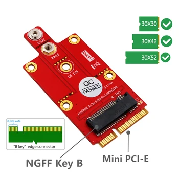 M. 2 Anahtar B Mini Pcı-E Adaptörü NGFF M2 Mini PCI Express PCIe 3G 4G 5G Modülü Destekler Tam boy ve Yarım boy mPCIe Yuvası 2