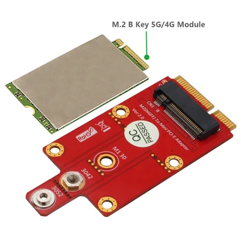 M. 2 Anahtar B Mini Pcı-E Adaptörü NGFF M2 Mini PCI Express PCIe 3G 4G 5G Modülü Destekler Tam boy ve Yarım boy mPCIe Yuvası 5