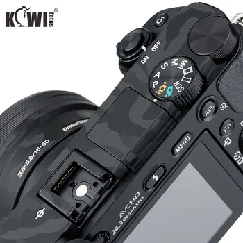 Kamera Vücut Sticker Anti-Scratch Kapak Koruyucu Film Kiti Sony Alpha A6000 + SELP1650 16-50mm Lens-3M Sticker Gölge Siyah