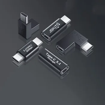 Sağ açı USB 3.1 Tip C erkek kadın USB-C dönüştürücü adaptör Samsung için akıllı telefon için