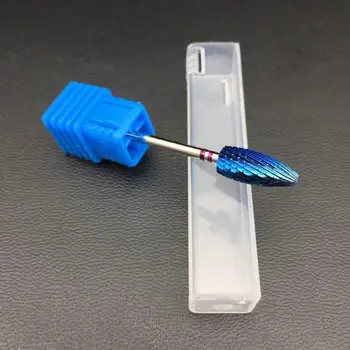 6 Tipi Mavi Tungsten Karbür Çapak Nano Kaplama Tırnak Matkap Ucu Metal Uçları Manikür Çivi Aksesuarları tırnak makası Araçları