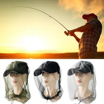 Güneşlik Maskesi Sivrisinek Sinek Net Açık balıkçı şapkası kafa koruyucusu Kolay Görünüm Net Böcek Balıkçılık Sinek Sert Şapka Balıkçılık Kapaklar 4