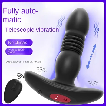 Teleskopik Titreşimli Butt Plug Anal Vibratör Kablosuz Uzaktan Seks Oyuncakları Kadınlar için Göt Anal Yapay Penis prostat masaj aleti Erkekler Buttplug