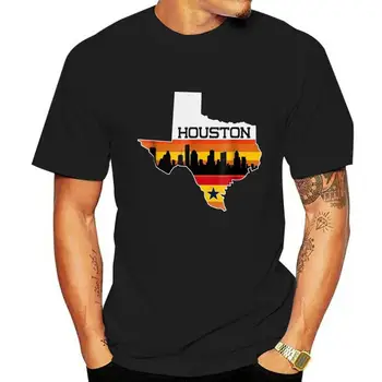 Houston Beyzbol Gerileme Retro Astro Şerit siyah tişört Serin Rahat Gurur T Gömlek Erkek Unisex Moda Tişört Ücretsiz Kargo 5