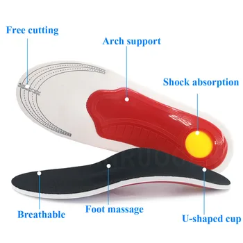 Arch Destek Ortopedik Tabanlık Düz Ayak nefes Ayakkabı Pedleri Ayakkabı Erkekler Kadınlar için Şok Emme Ayak Yastık eklemek için