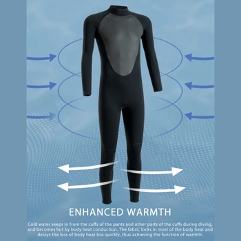 1.5 MM / 3MM Neopren Tüplü dalış giysisi Tam Vücut Termal Su Geçirmez dalgıç giysisi Kış Sıcak Erkekler Sualtı Ser Dalış Mayo