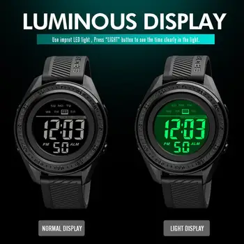 SKMEI Marka Moda Spor İzle İşlevli Saatler Askeri 5Bar Su Geçirmez LED Dijital İzle Relogio Masculino 1638