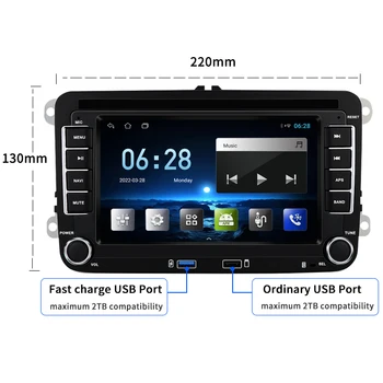 Fabrika Fiyat Android 11 7 inç otomobil radyosu İçin Araba Multimedya Oynatıcı VW Volkswagen Caddy EOS Touran GPS BT WIFI DSP Video 04-2016