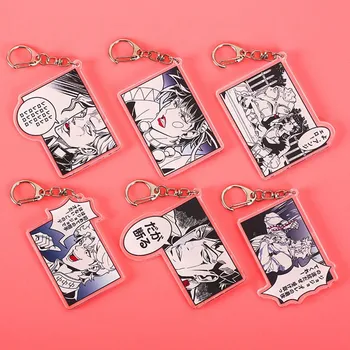 Anime JoJos Tuhaf Macera Anahtarlık Kujo Jotaro Kakyouin Noriaki Yoshikage Akrilik Anahtarlık Çanta Kolye Koleksiyonu Hediye