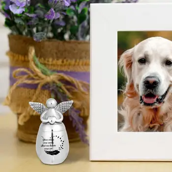 Evcil hayvan vazoları Köpekler İçin Külleri Paslanmaz Çelik Kremasyon çömleği Cenaze Hatıra Pet Anıt Salonu Aile Kremasyon Tabut Kuş Köpek